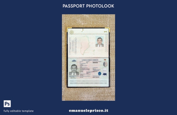 modello photolook presente del passaporto danese in stile verificato